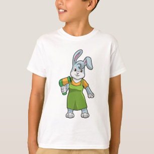 Rabbit as Hairdresser with Hairdryer T-Shirt