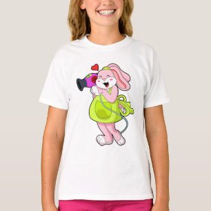 Rabbit as Hairdresser with Hairdryer T-Shirt
