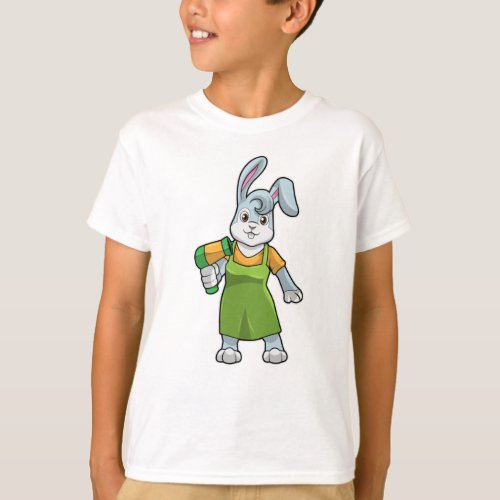 Rabbit as Hairdresser with Hairdryer T_Shirt
