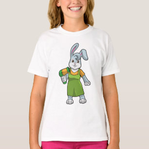 Rabbit as Hairdresser with Hairdryer T-Shirt
