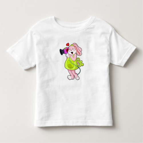 Rabbit as Hairdresser with Hairdryer Toddler T_shirt