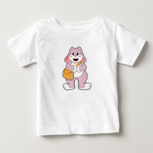 Rabbit as Hiker with Bag Baby T-Shirt (Front)
