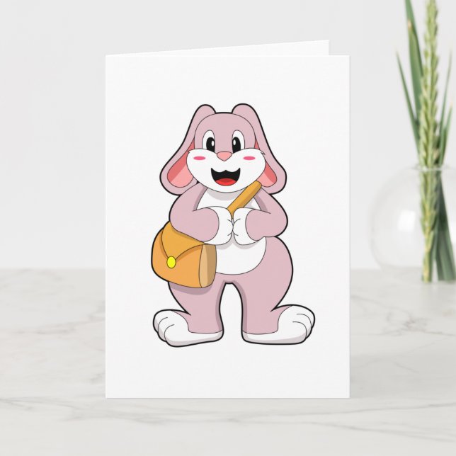 Rabbit as Hiker with Bag Card (Front)