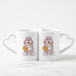 Rabbit as Hiker with Bag Coffee Mug Set