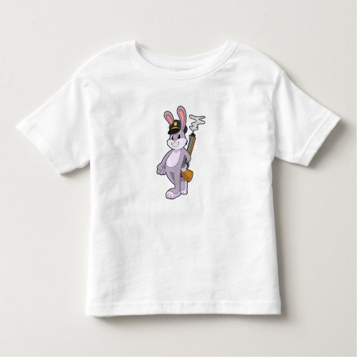 Rabbit as Police officer with Police hat Toddler T_shirt