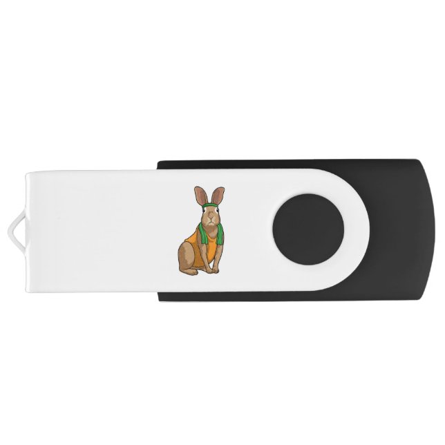 Rabbit as Runner with Towel Flash Drive (Back)