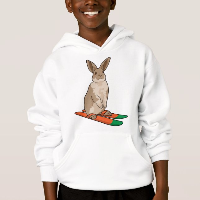 Rabbit as Skier with Ski Hoodie (Front)