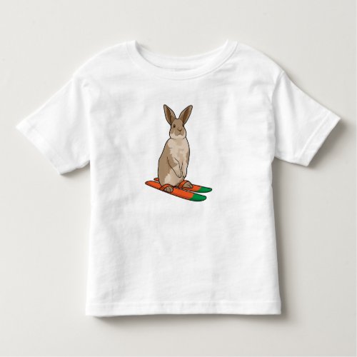 Rabbit as Skier with Ski Toddler T_shirt