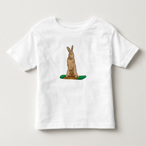 Rabbit as Snowboarder with Snowboard Toddler T_shirt