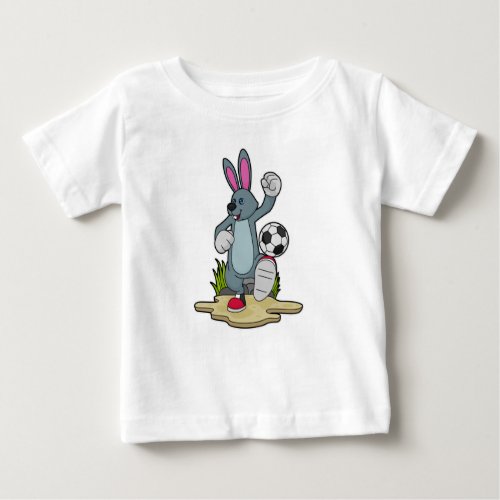 Rabbit as Soccer player with Soccer Baby T_Shirt