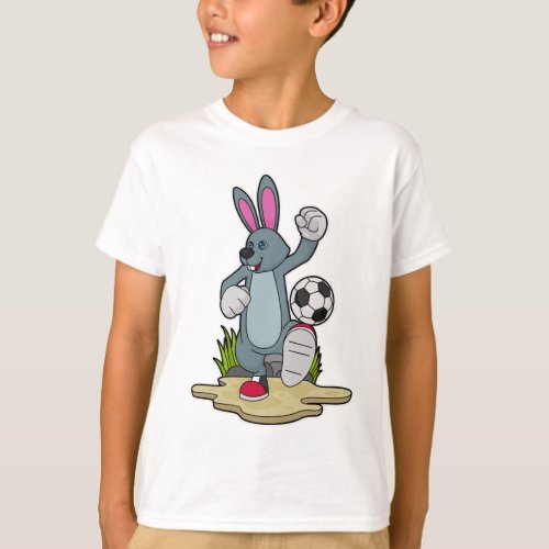 Rabbit as Soccer player with Soccer T_Shirt