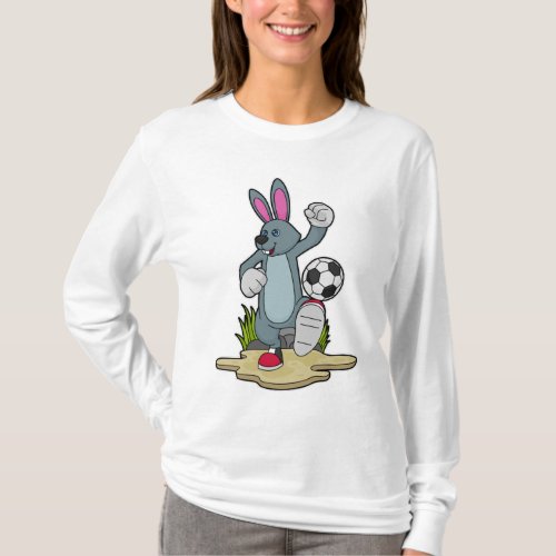 Rabbit as Soccer player with Soccer T_Shirt