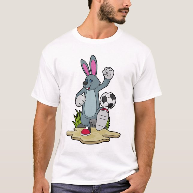 Rabbit as Soccer player with Soccer T-Shirt (Front)