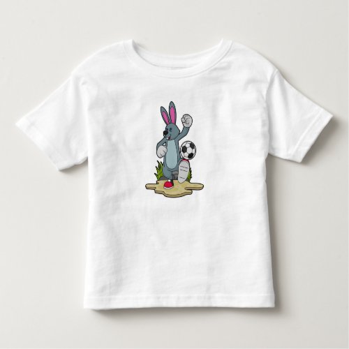 Rabbit as Soccer player with Soccer Toddler T_shirt