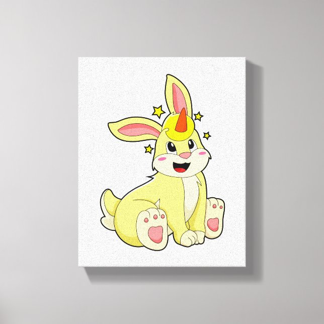 Rabbit as Unicorn Canvas Print (Front)