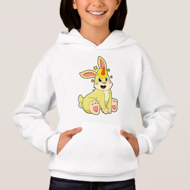 Rabbit as Unicorn Hoodie (Front)