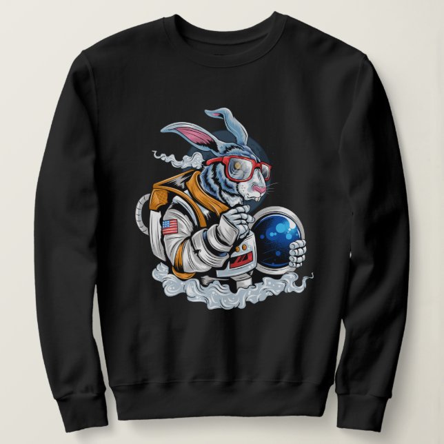 Rabbit Astronaut Sweatshirt (Design Front)