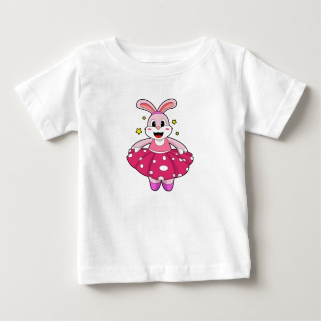 Rabbit at Ballet Dance Baby T-Shirt (Front)