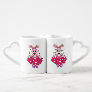 Rabbit at Ballet Dance Coffee Mug Set