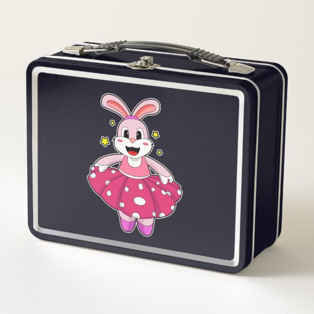 Rabbit at Ballet Dance Metal Lunch Box (Front)