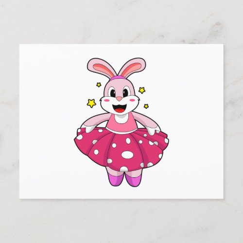 Rabbit at Ballet Dance Postcard