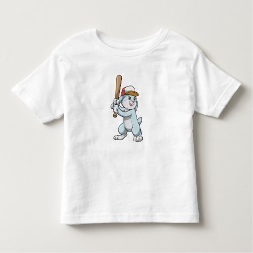 Rabbit at Baseball with Baseball bat Toddler T_shirt