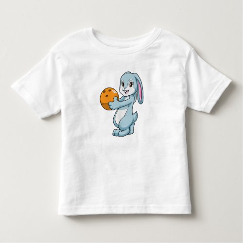 Rabbit at Bowling with Bowling ball Toddler T_shirt