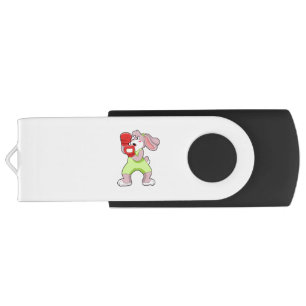 Rabbit at Boxing with Boxing gloves Flash Drive
