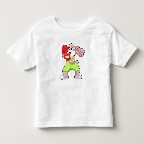 Rabbit at Boxing with Boxing gloves Toddler T_shirt