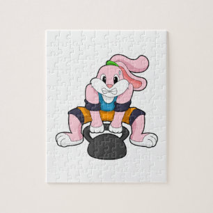 Rabbit at Fitness with Dumbbell.PNG Jigsaw Puzzle