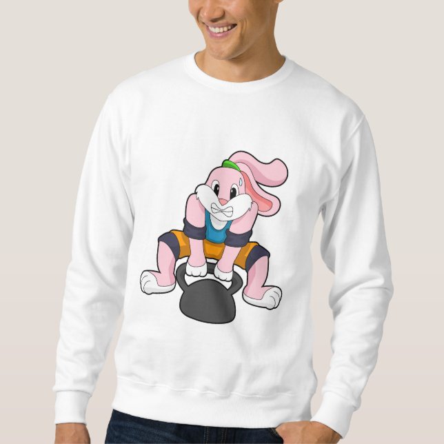 Rabbit at Fitness with Dumbbell.PNG Sweatshirt (Front)