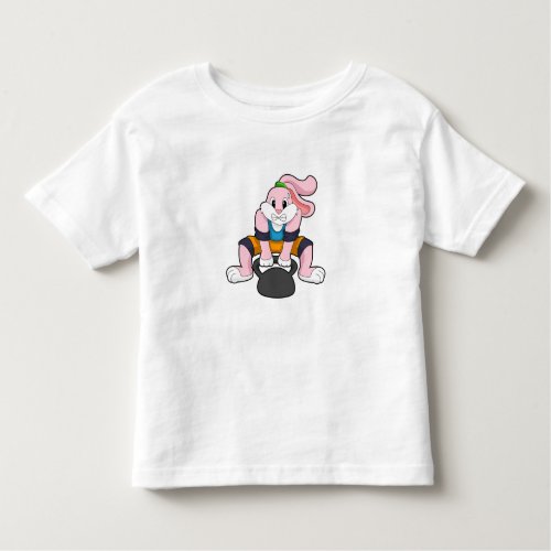 Rabbit at Fitness with DumbbellPNG Toddler T_shirt