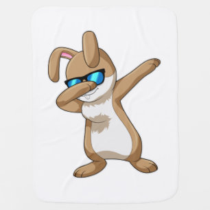 Rabbit at Hip Hop Dance Dab Baby Blanket