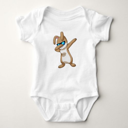 Rabbit at Hip Hop Dance Dab Baby Bodysuit