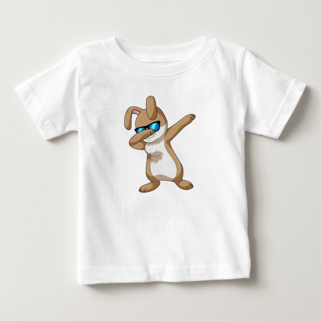 Rabbit at Hip Hop Dance Dab Baby T-Shirt (Front)