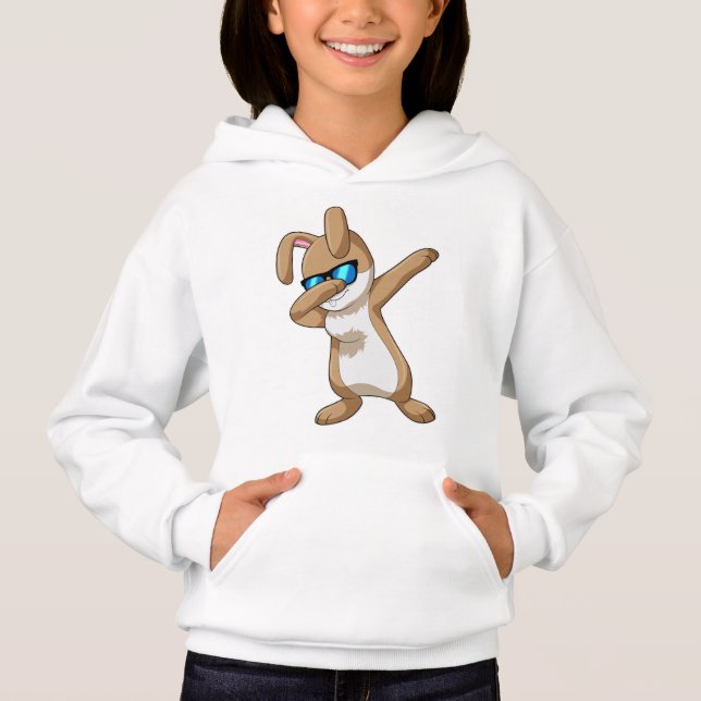 Rabbit at Hip Hop Dance Dab Hoodie (Front)