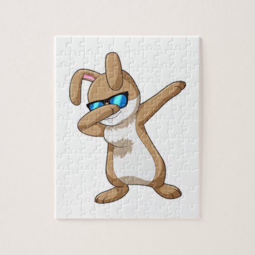 Rabbit at Hip Hop Dance Dab Jigsaw Puzzle