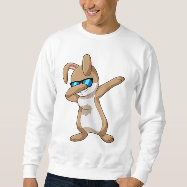 Rabbit at Hip Hop Dance Dab Sweatshirt (Front)