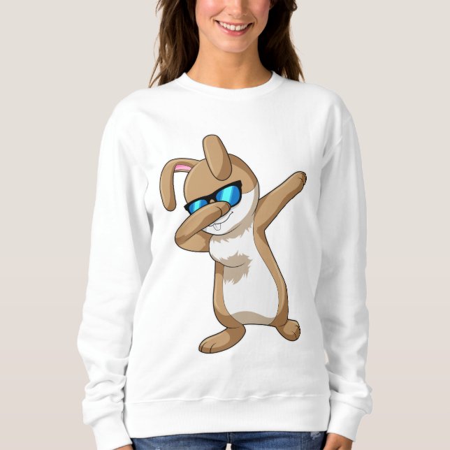 Rabbit at Hip Hop Dance Dab Sweatshirt (Front)