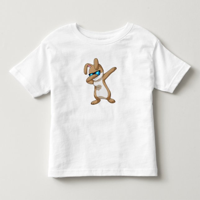 Rabbit at Hip Hop Dance Dab Toddler T-shirt (Front)