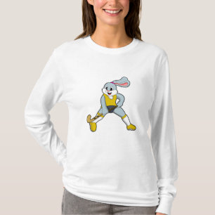 Rabbit at Hockey with Hockey bat T-Shirt