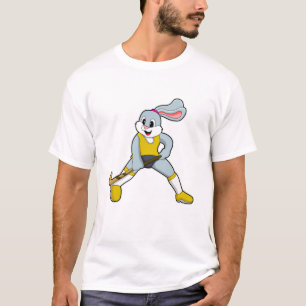 Rabbit at Hockey with Hockey bat T-Shirt