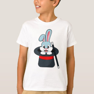 Rabbit at Magic with Wand & Hat T-Shirt