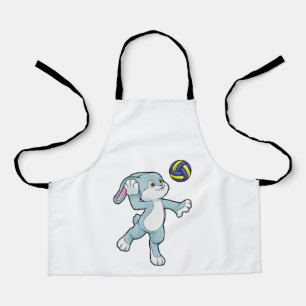 Rabbit at Sports with Volleyball Apron