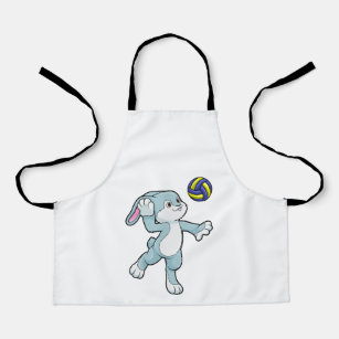 Rabbit at Sports with Volleyball Apron