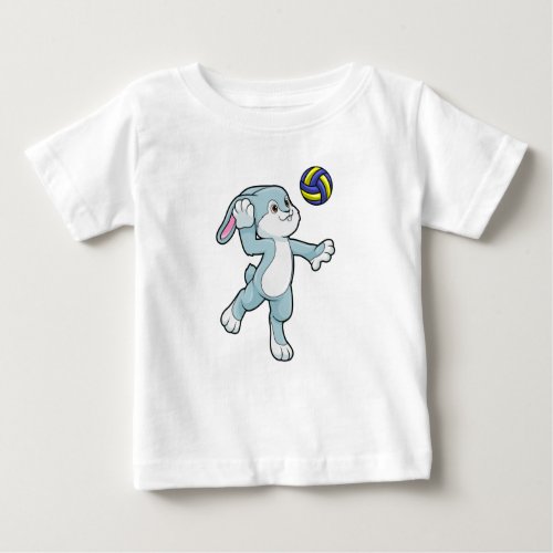 Rabbit at Sports with Volleyball Baby T_Shirt