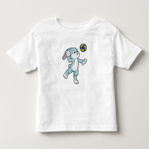 Rabbit at Sports with Volleyball Toddler T_shirt