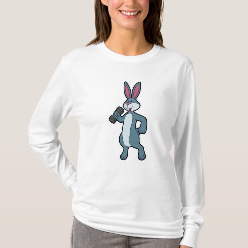 Rabbit at Strength training with Dumbbell T_Shirt