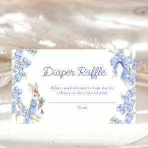 Rabbit Baby Shower Diaper Raffle Tickets Enclosure Card