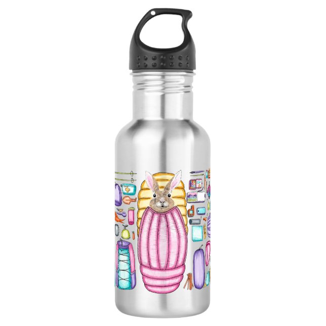 Rabbit backpacking gear spread waterbottle  stainless steel water bottle (Front)